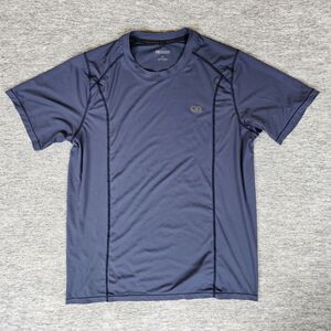 Outdoor Research T Shirt Mens L Blue Echo Tee Performance Running Hiking Outdoor